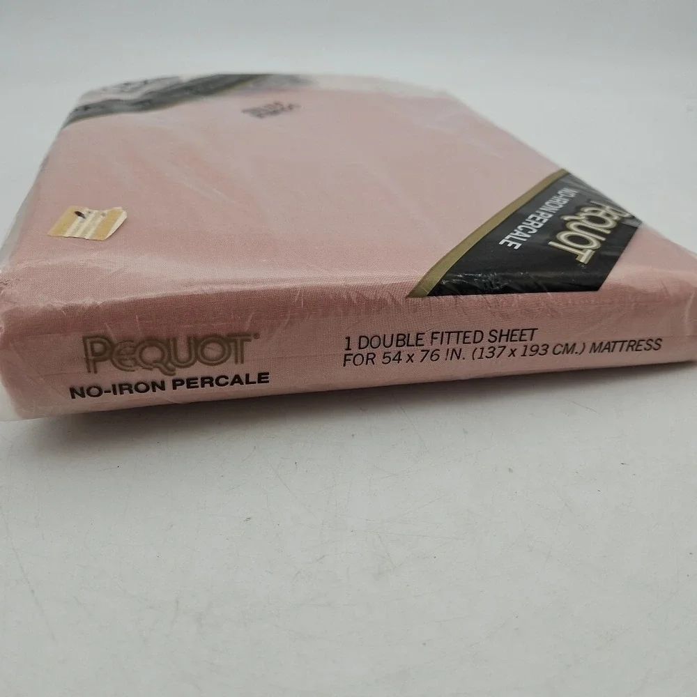 Pequot Vintage Double Fitted Sheet NOS Brand New 54 X 76‎ Pink
